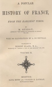 Cover of A Popular History of France from the Earliest Times, Volume 2