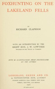 Cover of Foxhunting on the Lakeland Fells