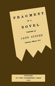 Cover of Fragment of a novel written by Jane Austen, January-March 1817