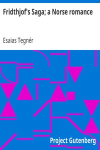 Cover of Fridthjof's Saga; a Norse romance