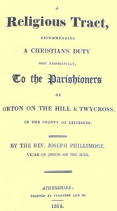Cover of A Religious Tract, Recommending a Christian's Duty, Most Respectfully, to the Parishioners of Orton