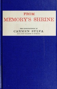 Cover of From Memory's Shrine The Reminscences of Carmen Sylva