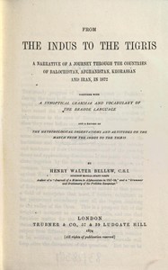 Cover of From the Indus to the Tigris