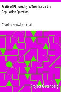 Cover of Fruits of Philosophy A Treatise on the Population Question