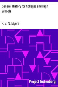 Cover of General History for Colleges and High Schools