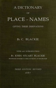 Cover of Geographical etymology a dictionary of place-names giving their derivations