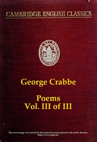 Cover of George Crabbe Poems, Volume 3 (of 3)