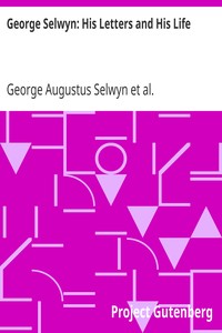 Cover of George Selwyn His Letters and His Life