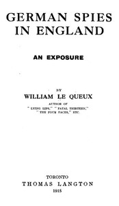 Cover of German Spies in England An Exposure