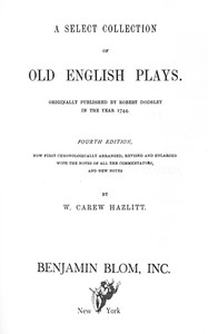 Cover of A Select Collection of Old English Plays, Volume 05