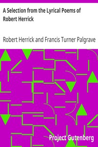 Cover of A Selection from the Lyrical Poems of Robert Herrick
