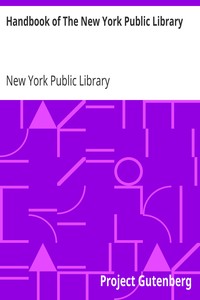 Cover of Handbook of The New York Public Library