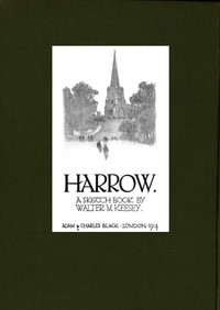Cover of Harrow A Sketch Book