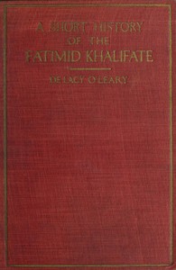 Cover of A Short History of the Fatimid Khalifate