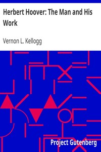 Cover of Herbert Hoover The Man and His Work