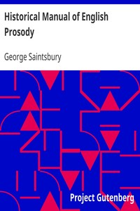 Cover of Historical Manual of English Prosody