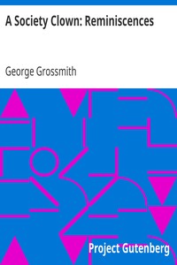 Cover of A Society Clown Reminiscences