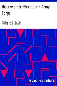 Cover of History of the Nineteenth Army Corps
