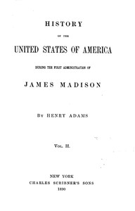 Cover of History of the United States of America, Volume 6 (of 9)