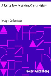 Cover of A Source Book for Ancient Church History
