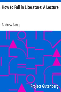 Cover of How to Fail in Literature A Lecture