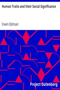Cover of Human Traits and their Social Significance