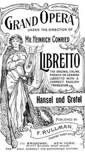 Cover of Hänsel and Gretel A Fairy Opera in Three Acts
