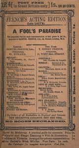 Cover of A Fool's Paradise An Original Play in Three Acts