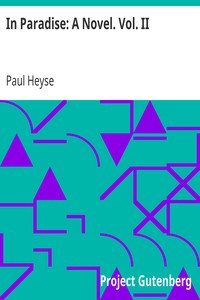 Cover of In Paradise A Novel. Vol. II