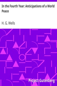 Cover of In the Fourth Year Anticipations of a World Peace