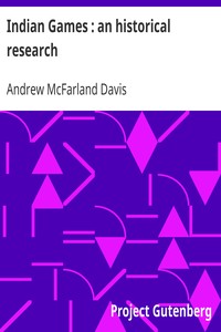 Cover of Indian Games an historical research