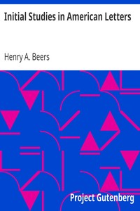 Cover of Initial Studies in American Letters