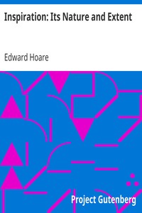 Cover of Inspiration Its Nature and Extent