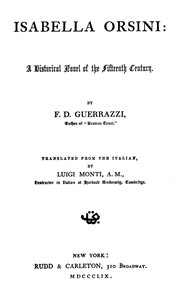 Cover of Isabella Orsini A Historical Novel of the Fifteenth Century