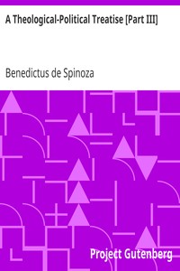 Cover of A Theological-Political Treatise [Part III]