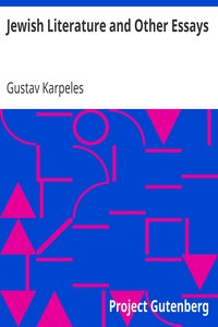 Cover of Jewish Literature and Other Essays