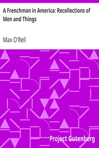 Cover of A Frenchman in America Recollections of Men and Things