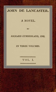 Cover of John de Lancaster a novel; vol. I