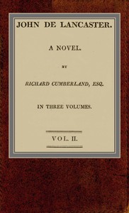 Cover of John de Lancaster a novel; vol. II