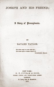 Cover of Joseph and His Friend A Story of Pennsylvania