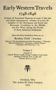 Cover of Journals of Conrad Weiser (1748), George Croghan (1750-1765), Christian Frederick Post (1758), and T