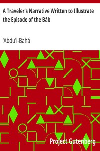 Cover of A Traveler's Narrative Written to Illustrate the Episode of the Báb
