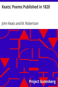 Cover of Keats Poems Published in 1820
