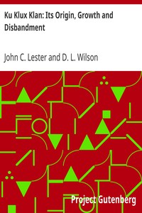 Cover of Ku Klux Klan Its Origin, Growth and Disbandment