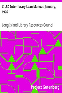 Cover of LILRC Interlibrary Loan Manual January, 1976