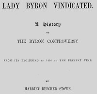 Cover of Lady Byron Vindicated A History of the Byron Controversy