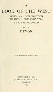 Cover of A book of the west. Volume 1, Devon