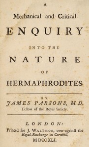 Cover of A mechanical and critical enquiry into the nature of hermaphrodites