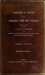 Cover of A narrative of travels on the Amazon and Rio Negro,