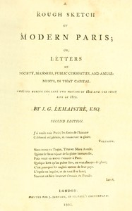 Cover of A rough sketch of modern Paris